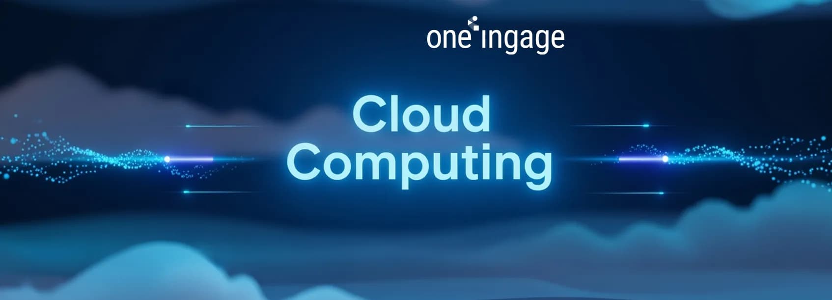 An illustration shows interconnected cloud icons that represent modern cloud computing and elastic scalability.
