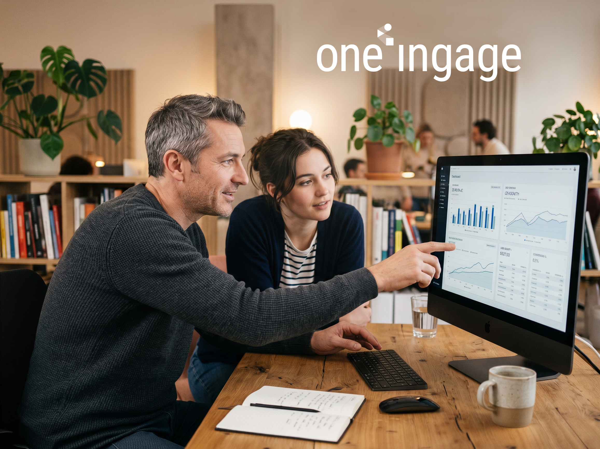 A data analyst reviews charts and reports on a computer screen. A professional analyzes business data to find useful insights.