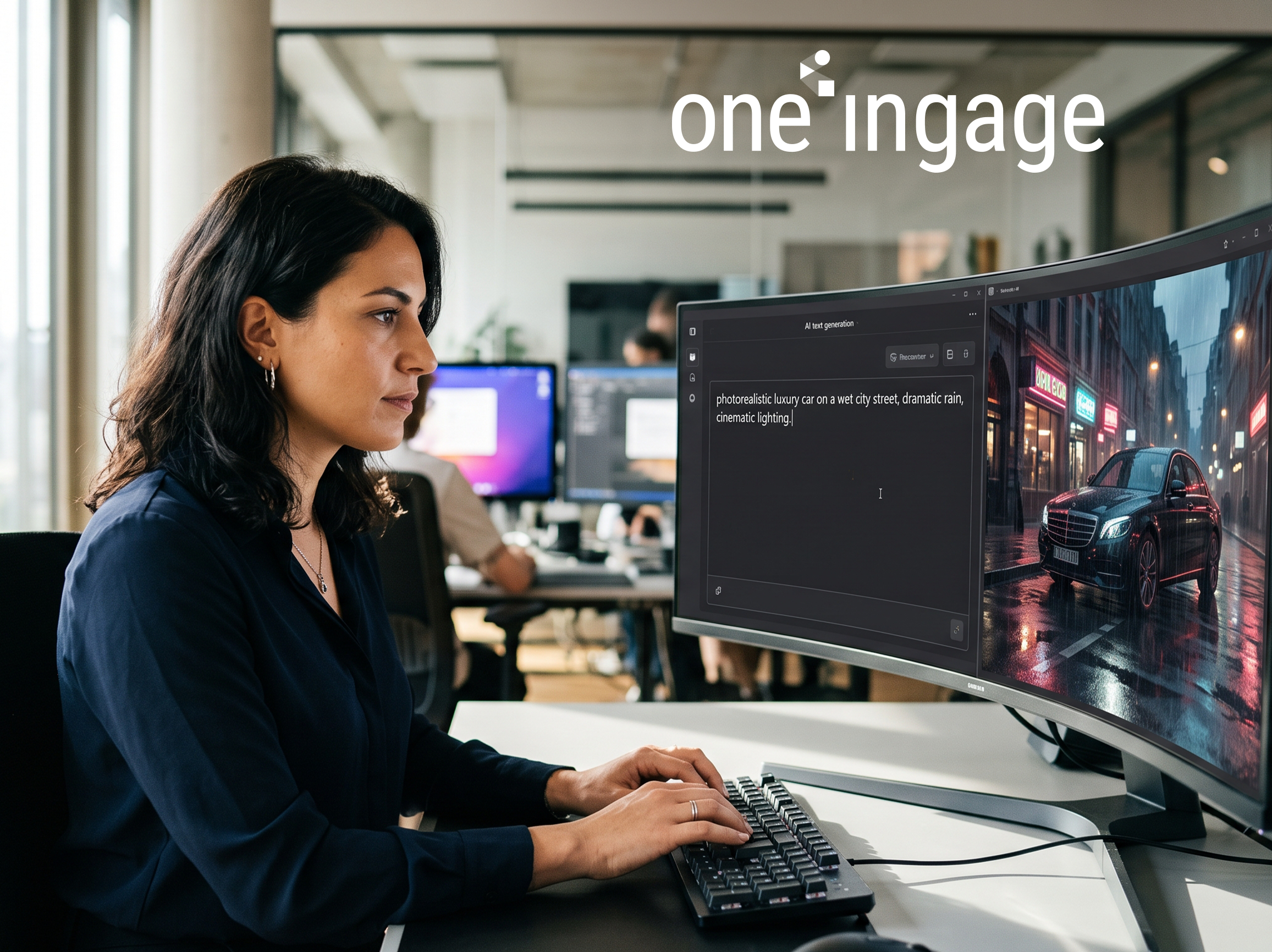 A creative team combines CGI and AI to produce brand visuals. A brand creates digital product imagery for marketing campaigns.